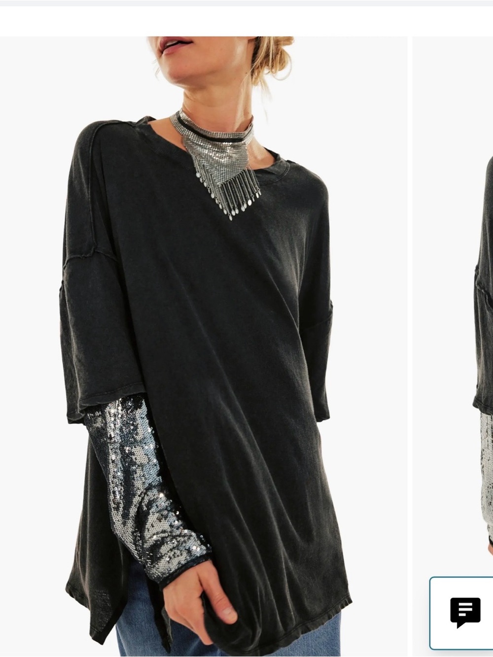 Free People Nellie Sequin Twofer NWT